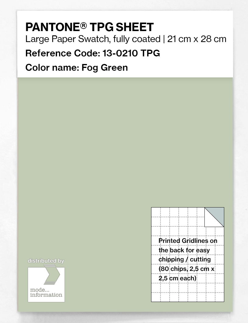 Product image 1 of the product “PANTONE® TPG SHEET 13-0210 TPG Fog Green ”