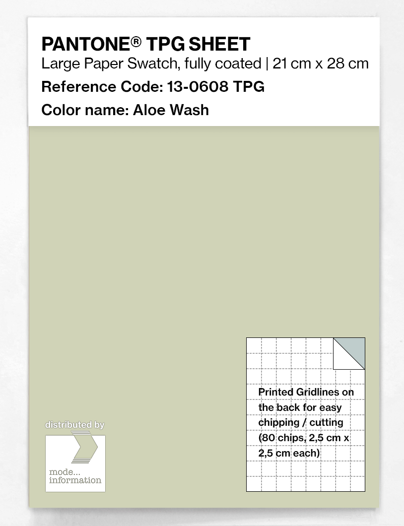 Product image 1 of the product “PANTONE® TPG SHEET 13-0608 TPG Aloe Wash ”