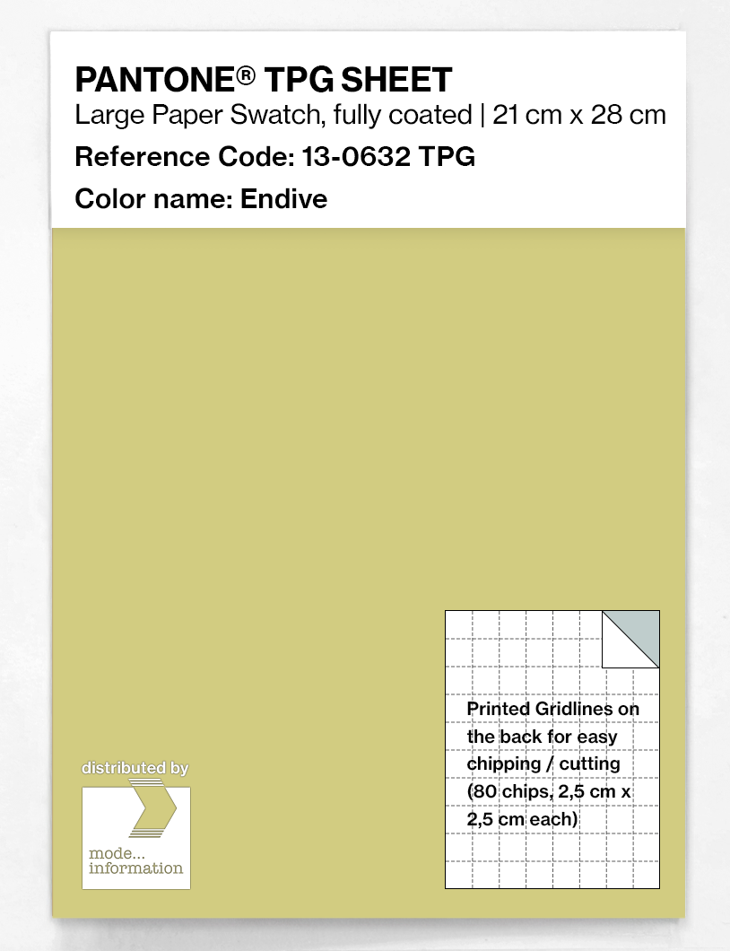 Product image 1 of the product “PANTONE® TPG SHEET 13-0632 TPG Endive ”