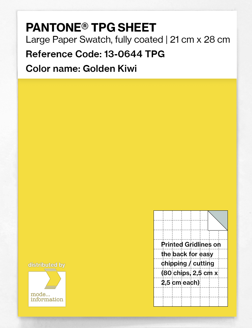 Product image 1 of the product “PANTONE® TPG SHEET 13-0644 TPG Golden Kiwi ”