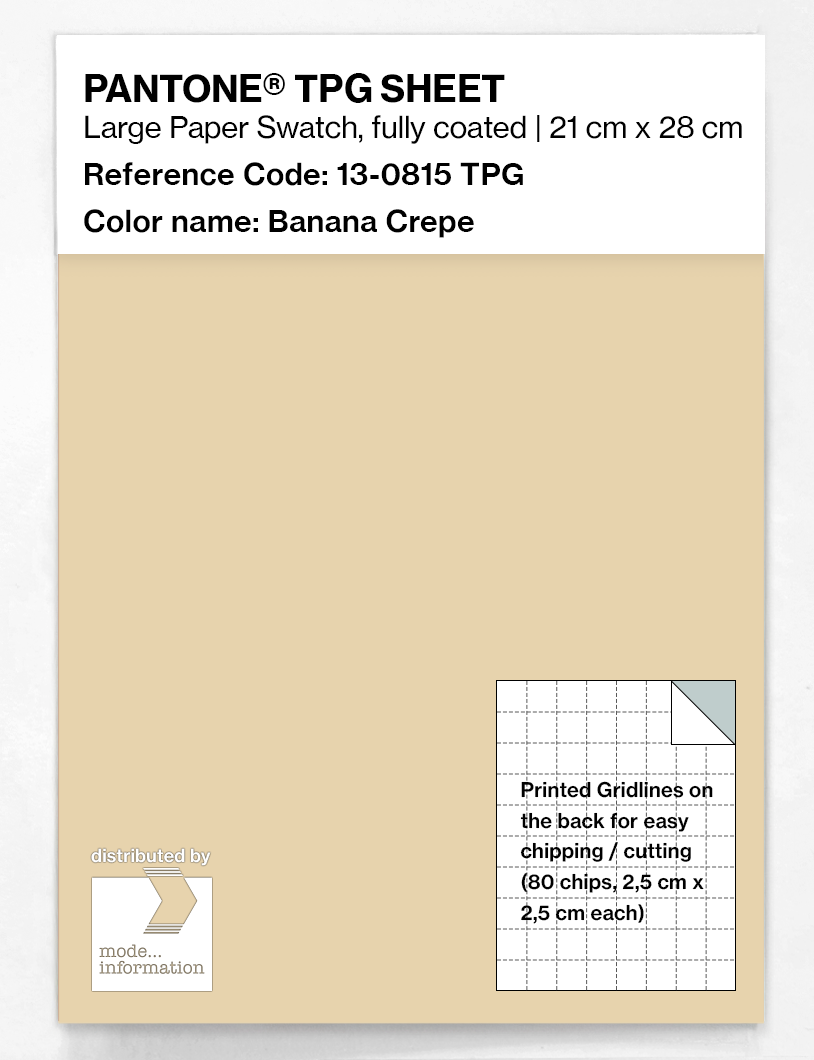 Product image 1 of the product “PANTONE® TPG SHEET 13-0815 TPG Banana Crepe ”