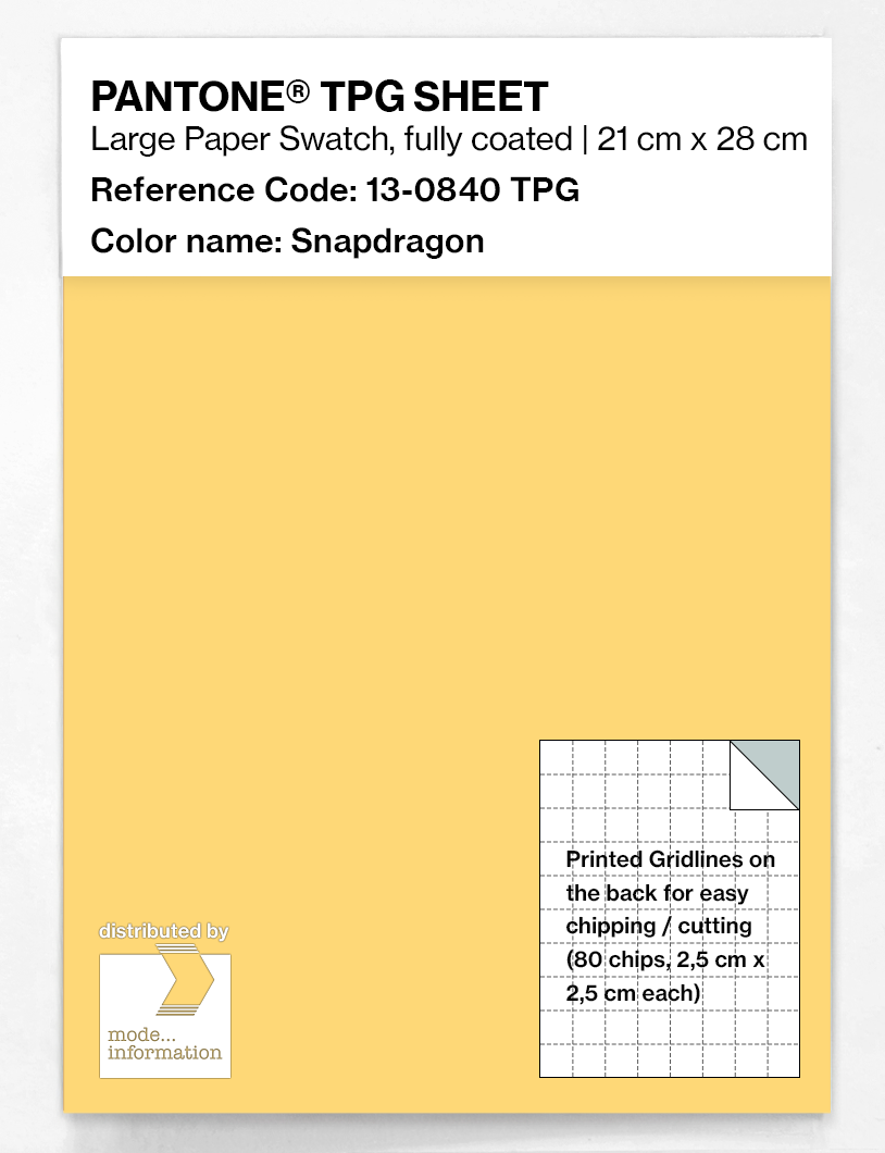Product image 1 of the product “PANTONE® TPG SHEET 13-0840 TPG Snapdragon ”