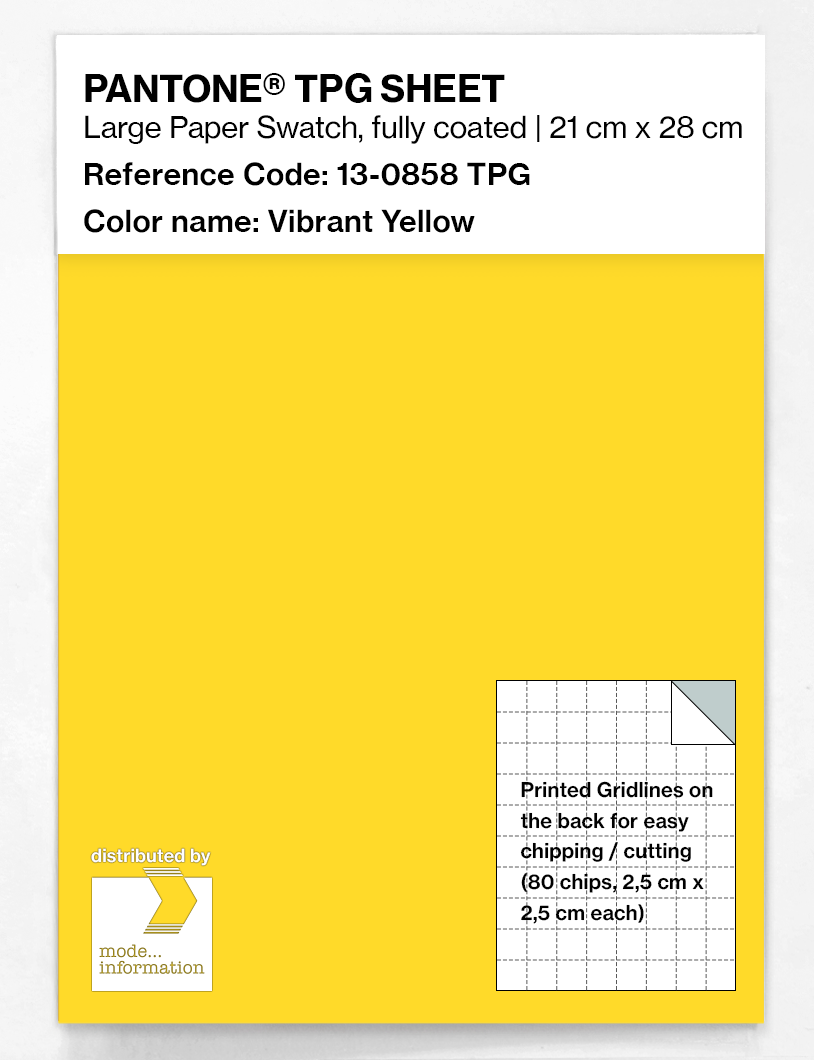 Product image 1 of the product “PANTONE® TPG SHEET 13-0858 TPG Vibrant Yellow ”