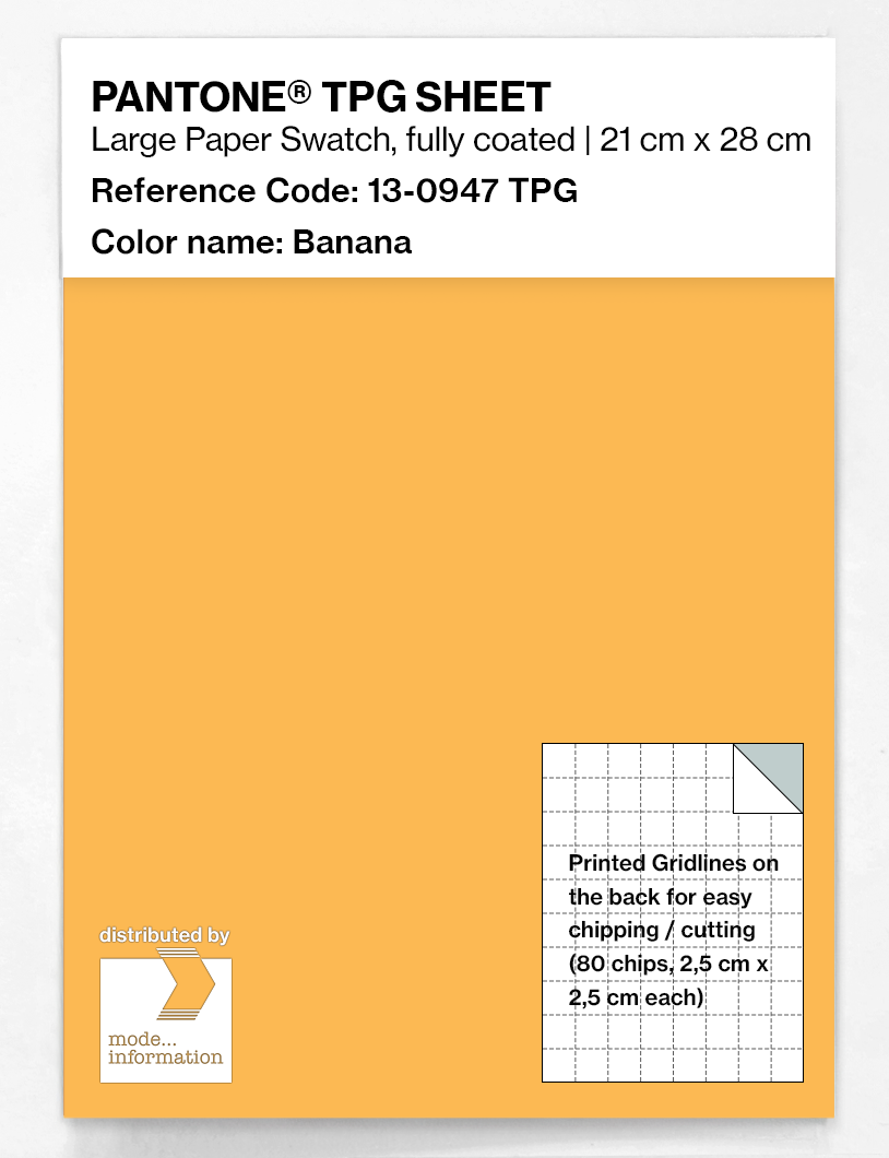 Product image 1 of the product “PANTONE® TPG SHEET 13-0947 TPG Banana ”