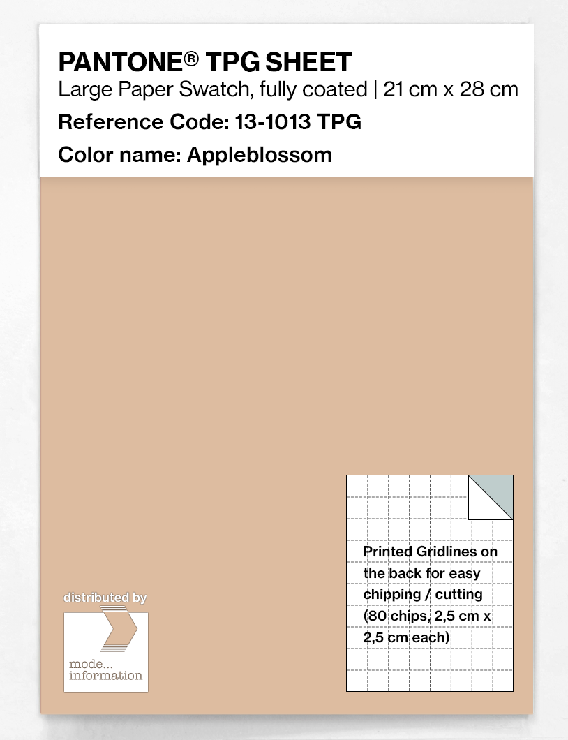 Product image 1 of the product “PANTONE® TPG SHEET 13-1013 TPG Appleblossom ”