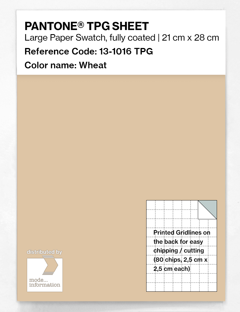 Product image 1 of the product “PANTONE® TPG SHEET 13-1016 TPG Wheat ”