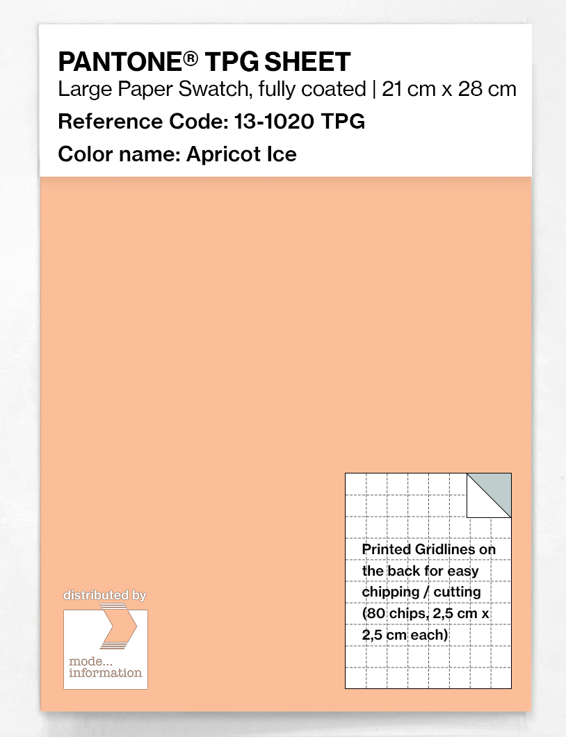 Product image 1 of the product “PANTONE® TPG SHEET 13-1020 TPG Apricot Ice ”
