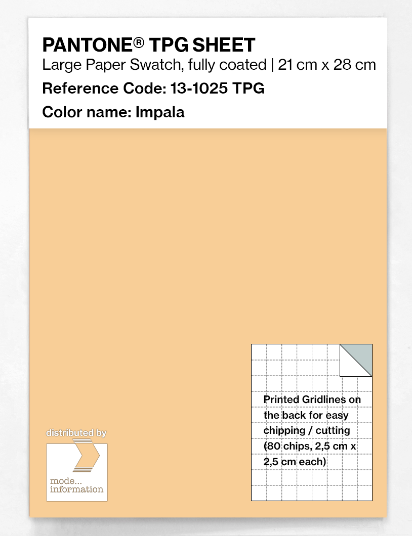 Product image 1 of the product “PANTONE® TPG SHEET 13-1025 TPG Impala ”