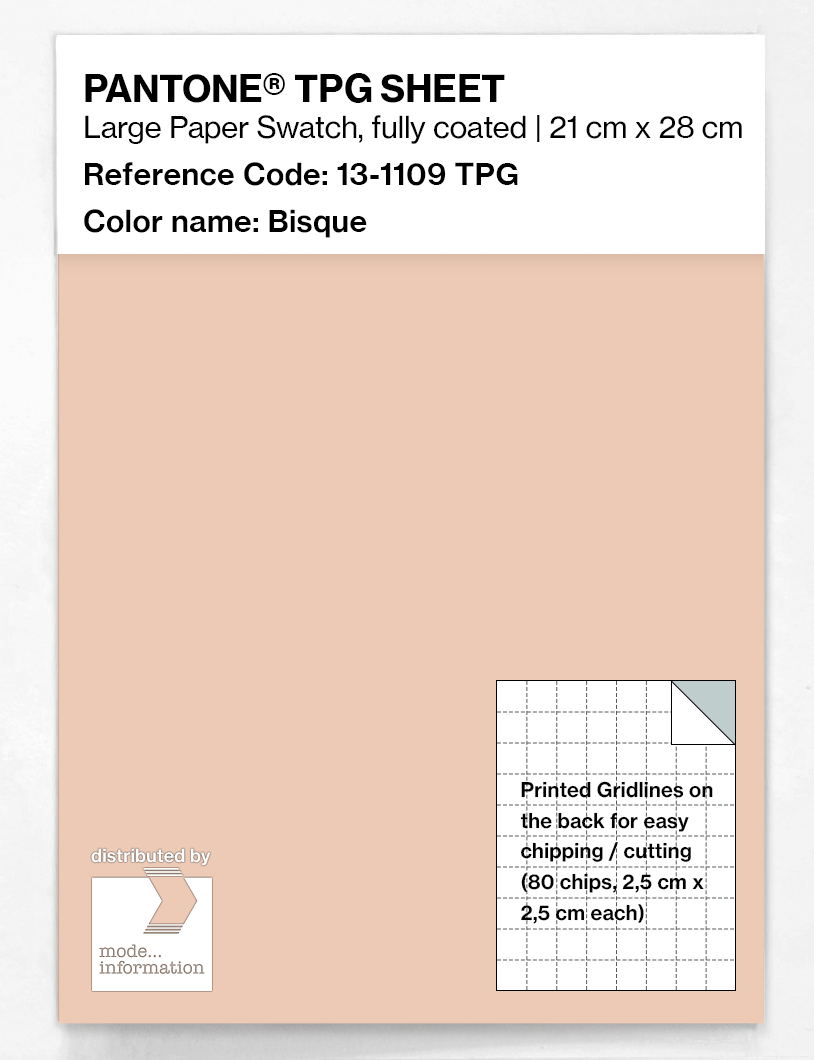 Product image 1 of the product “PANTONE® TPG SHEET 13-1109 TPG Bisque ”