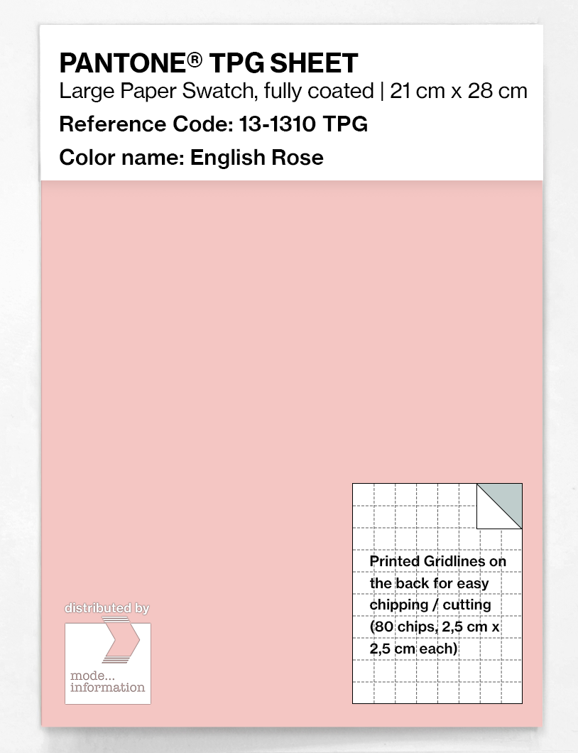 Product image 1 of the product “PANTONE® TPG SHEET 13-1310 TPG English Rose ”