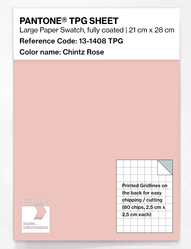 Product image 1 of the product “PANTONE® TPG SHEET 13-1408 TPG Chintz Rose ”