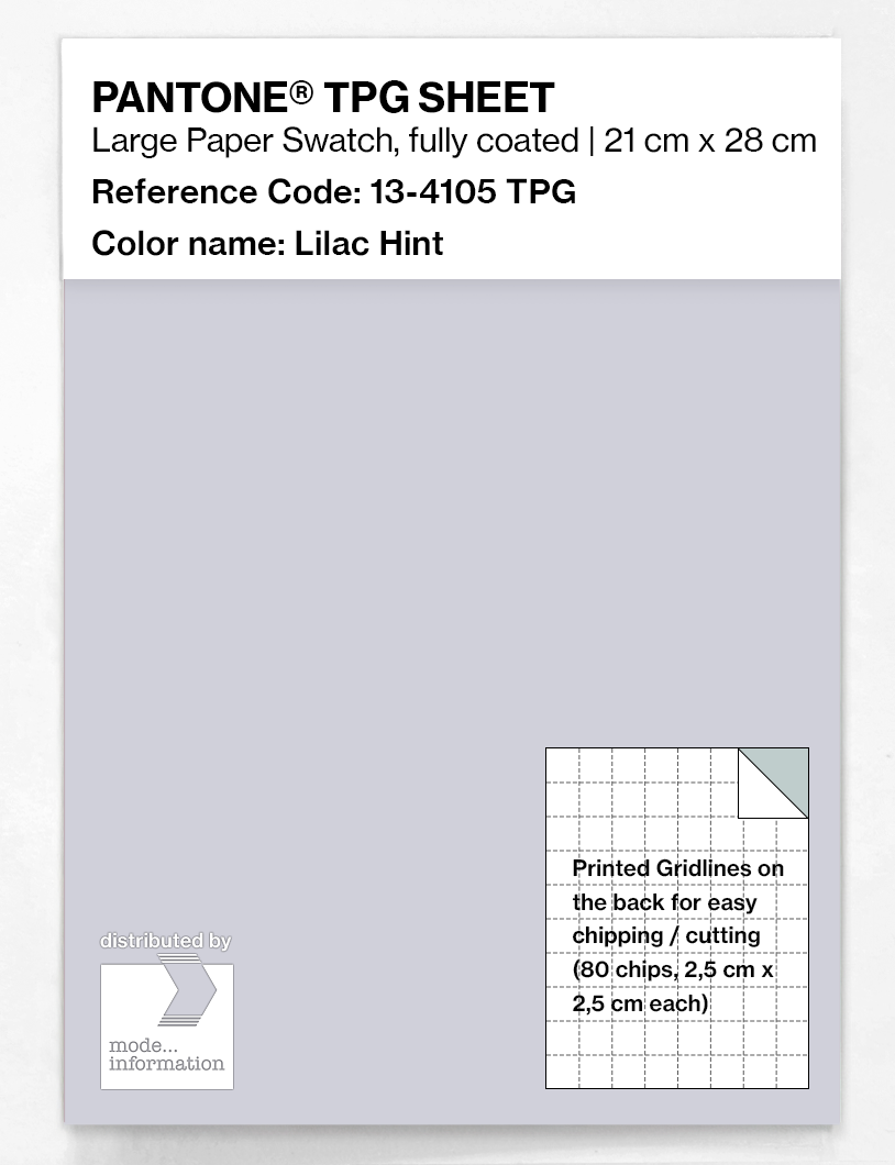 Product image 1 of the product “PANTONE® TPG SHEET 13-4105 TPG Lilac Hint ”