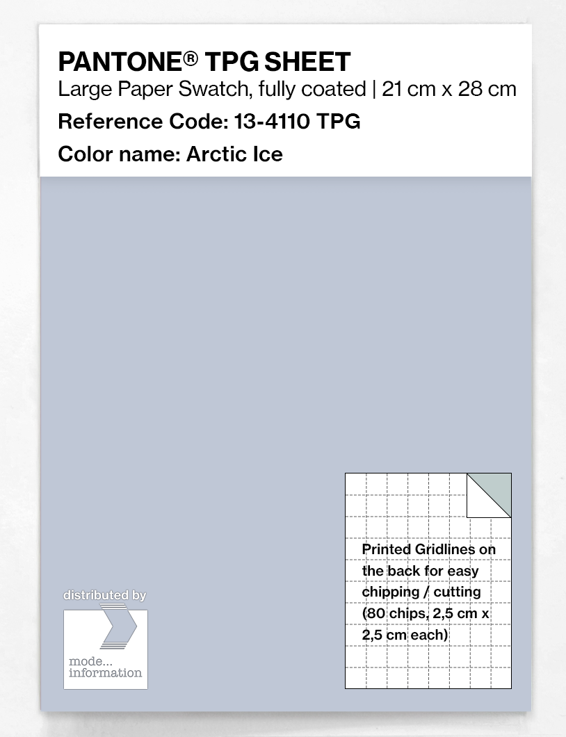 Product image 1 of the product “PANTONE® TPG SHEET 13-4110 TPG Arctic Ice ”