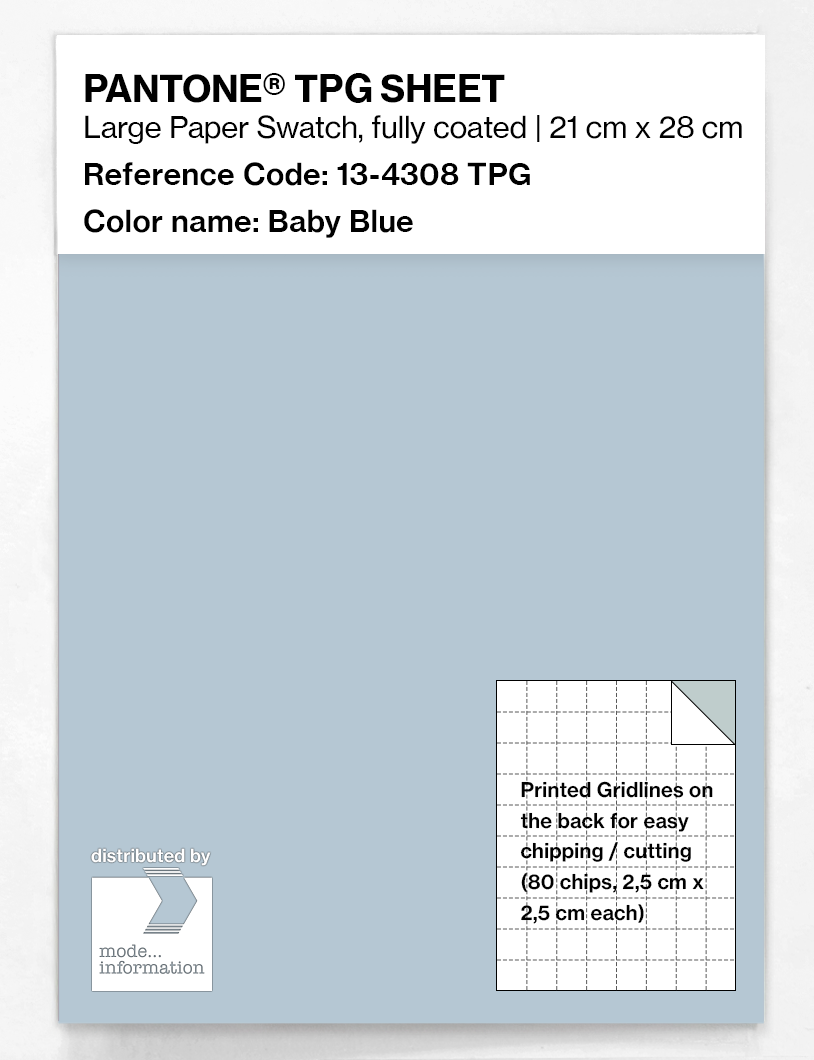 Product image 1 of the product “PANTONE® TPG SHEET 13-4308 TPG Baby Blue ”