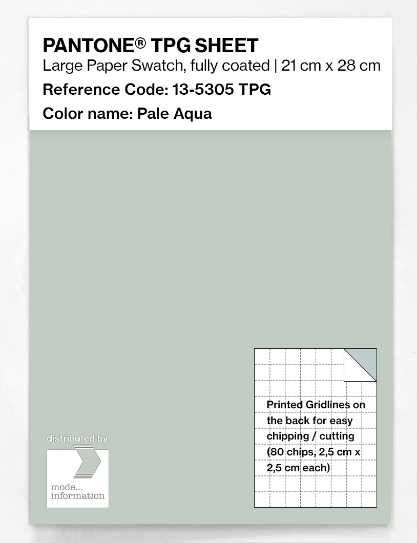Product image 1 of the product “PANTONE® TPG SHEET 13-5305 TPG Pale Aqua ”