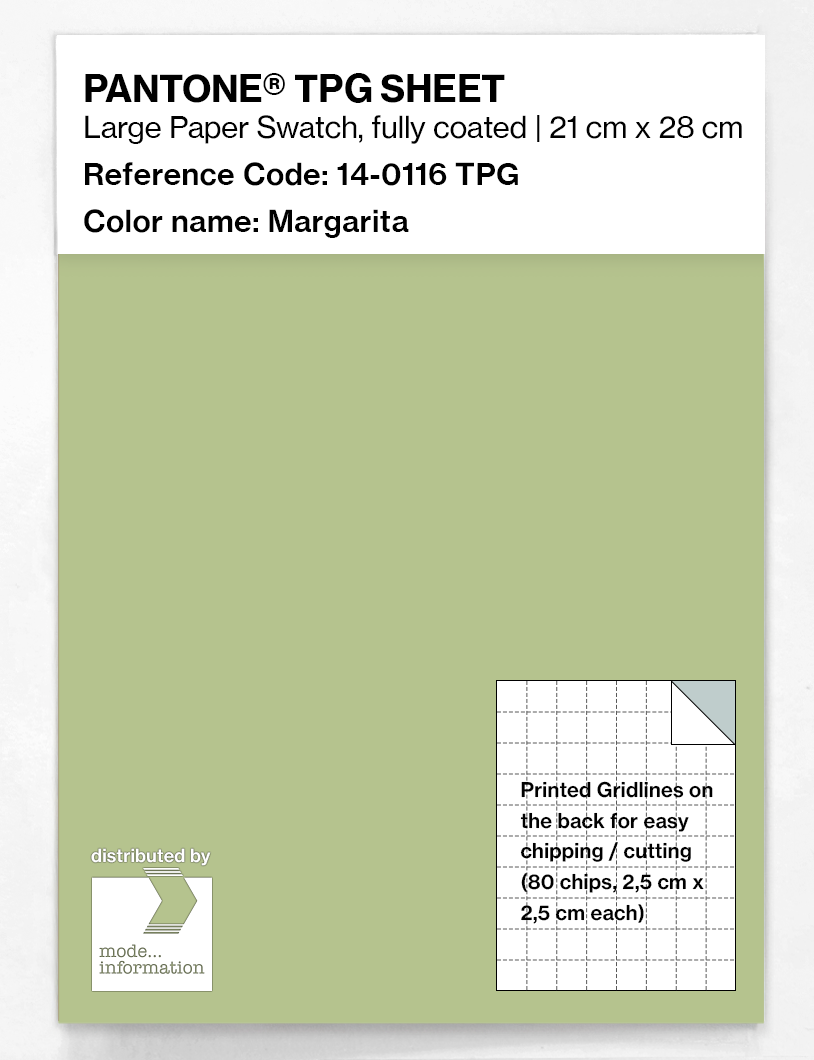 Product image 1 of the product “PANTONE® TPG SHEET 14-0116 TPG Margarita ”