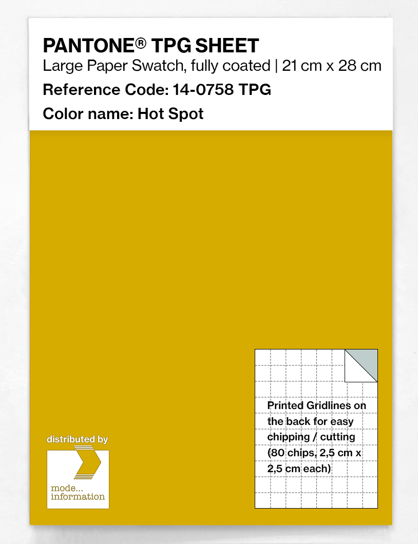 Product image 1 of the product “PANTONE® TPG SHEET 14-0758 TPG Hot Spot ”