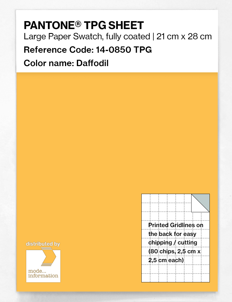 Product image 1 of the product “PANTONE® TPG SHEET 14-0850 TPG Daffodil ”