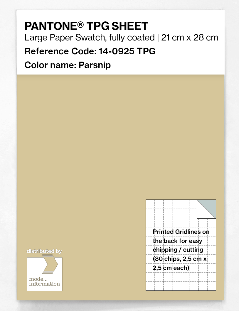 Product image 1 of the product “PANTONE® TPG SHEET 14-0925 TPG Parsnip ”