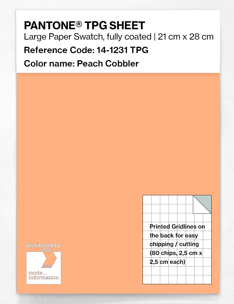 Product image 1 of the product “PANTONE® TPG SHEET 14-1231 TPG Peach Cobbler ”