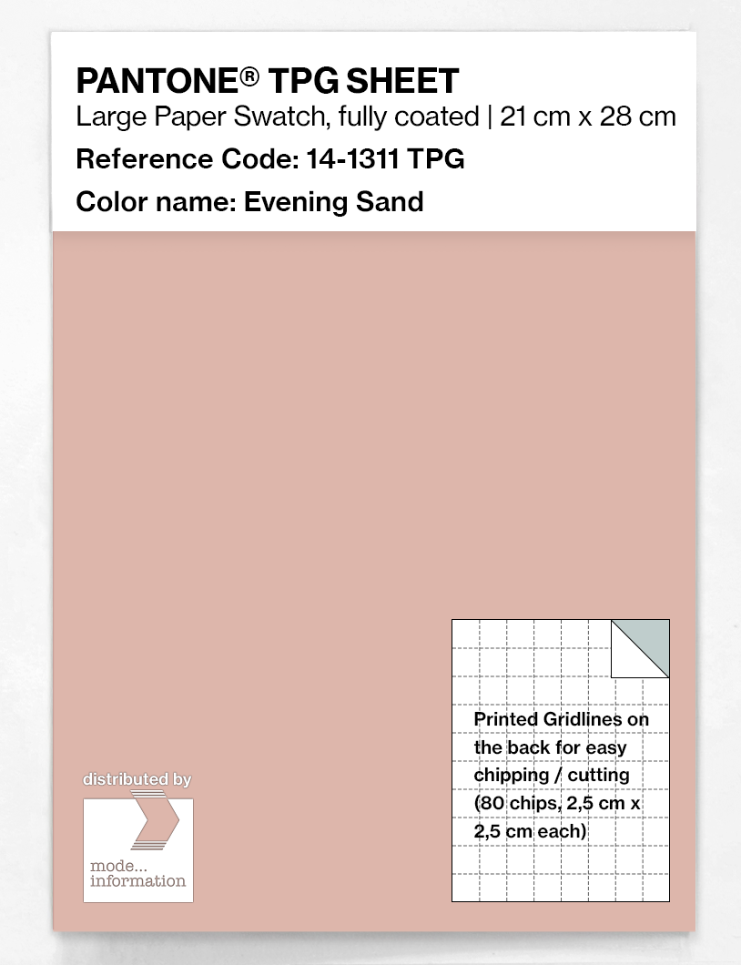 Product image 1 of the product “PANTONE® TPG SHEET 14-1311 TPG Evening Sand ”