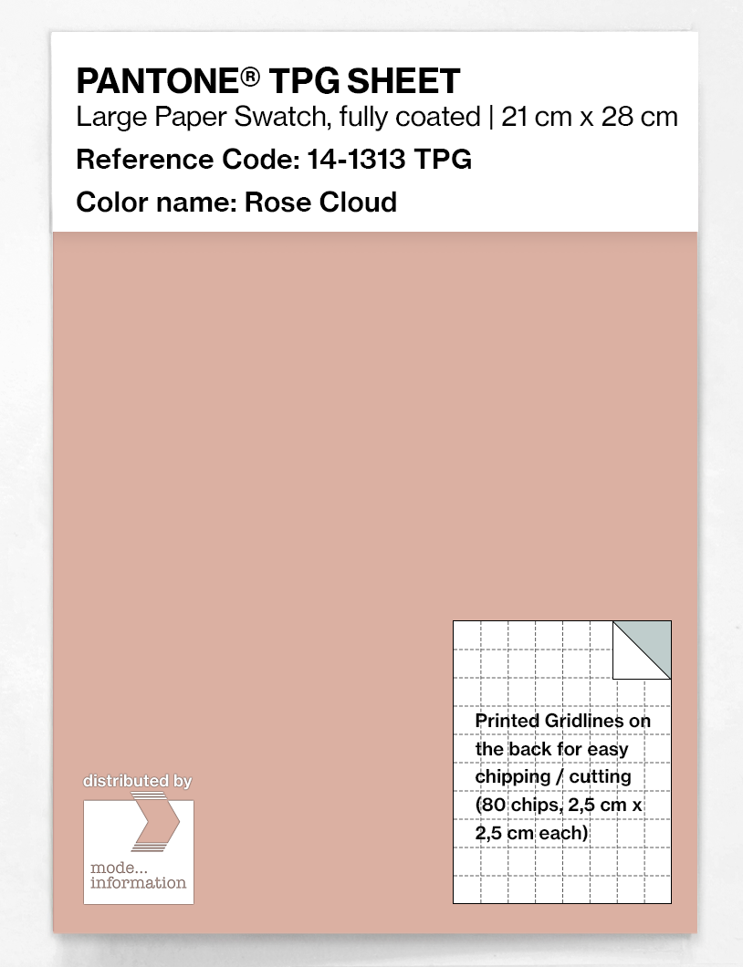 Product image 1 of the product “PANTONE® TPG SHEET 14-1313 TPG Rose Cloud ”