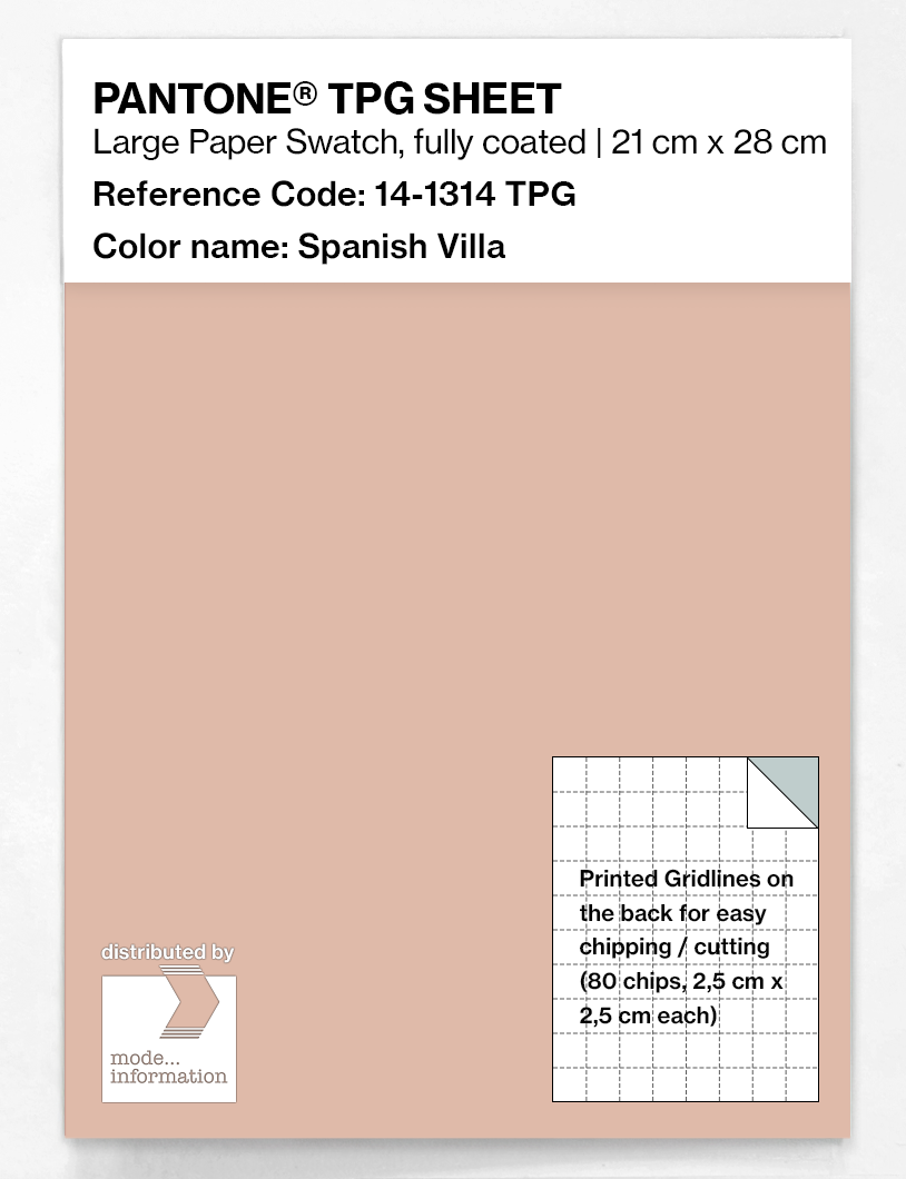 Product image 1 of the product “PANTONE® TPG SHEET 14-1314 TPG Spanish Villa ”