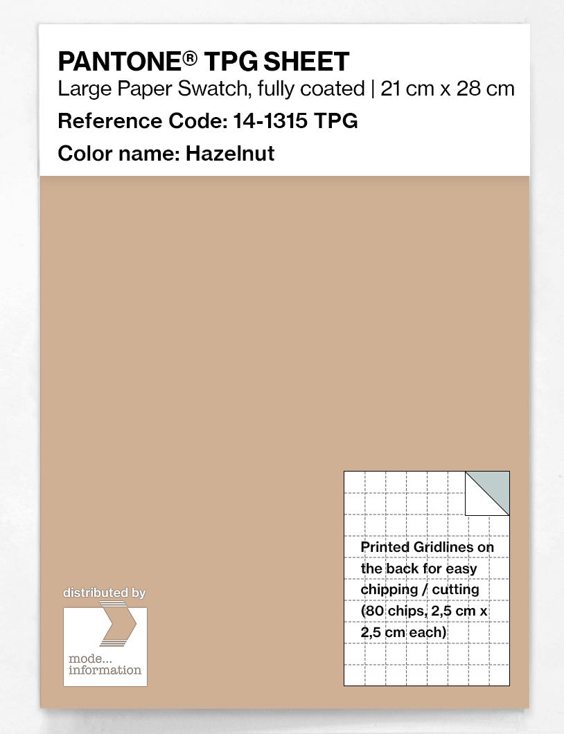 Product image 1 of the product “PANTONE® TPG SHEET 14-1315 TPG Hazelnut ”