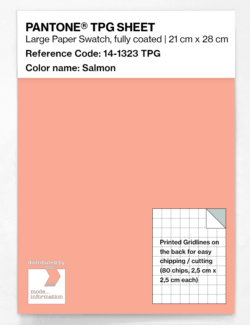 Product image 1 of the product “PANTONE® TPG SHEET 14-1323 TPG Salmon ”