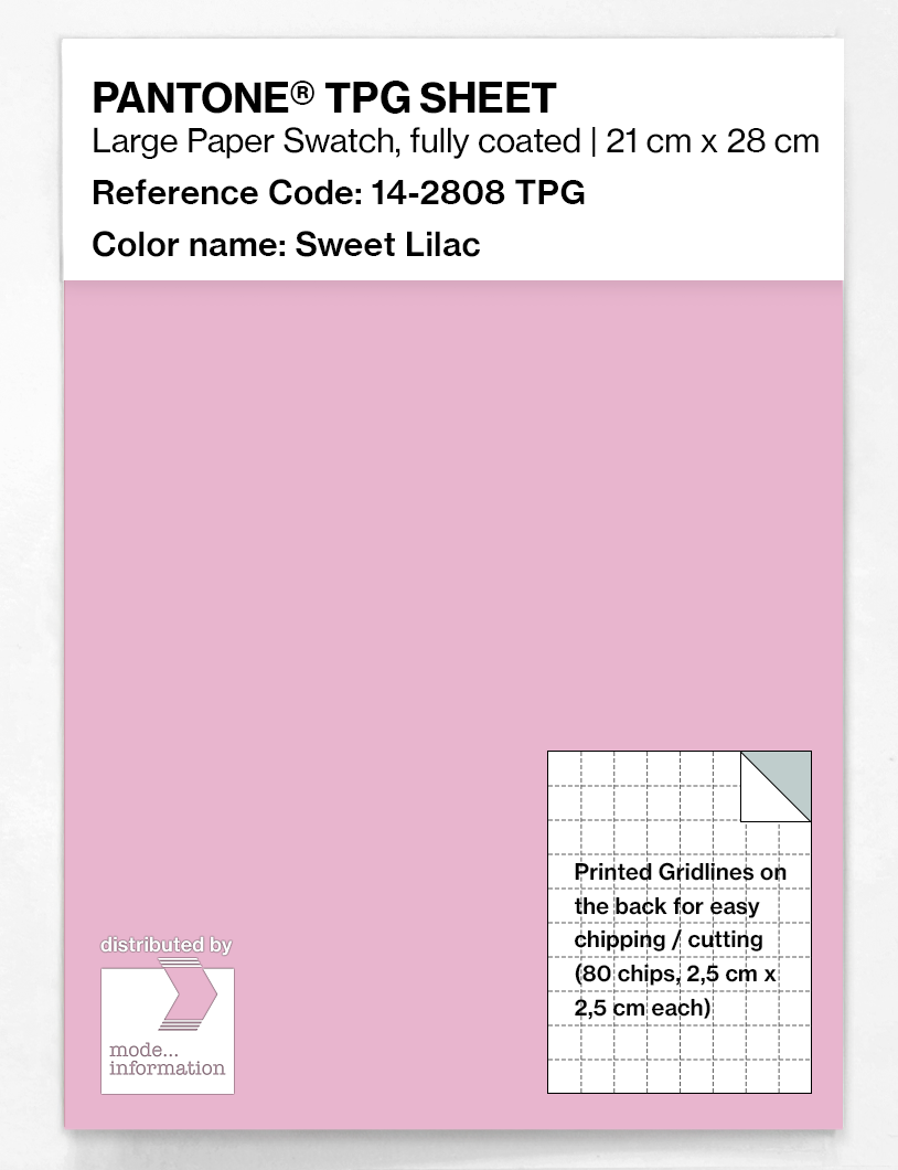 Product image 1 of the product “PANTONE® TPG SHEET 14-2808 TPG Sweet Lilac ”