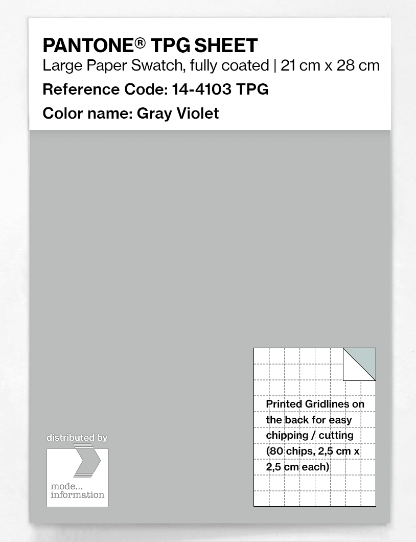 Artikelbild 1 des Artikels “PANTONE® TPG SHEET 14-4103 TPG Gray Violet “