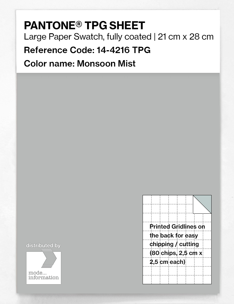 Artikelbild 1 des Artikels “PANTONE® TPG SHEET 14-4216 TPG Monsoon Mist “