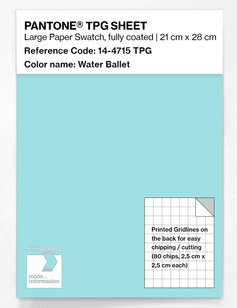 Product image 1 of the product “PANTONE® TPG SHEET 14-4715 TPG Water Ballet ”