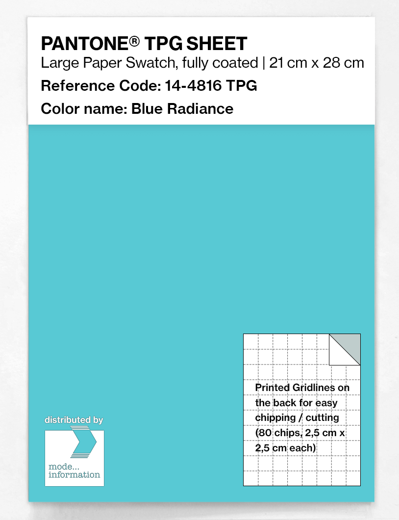 Product image 1 of the product “PANTONE® TPG SHEET 14-4816 TPG Blue Radiance ”