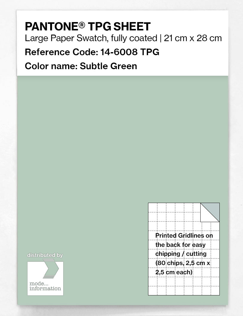 Artikelbild 1 des Artikels “PANTONE® TPG SHEET 14-6008 TPG Subtle Green “