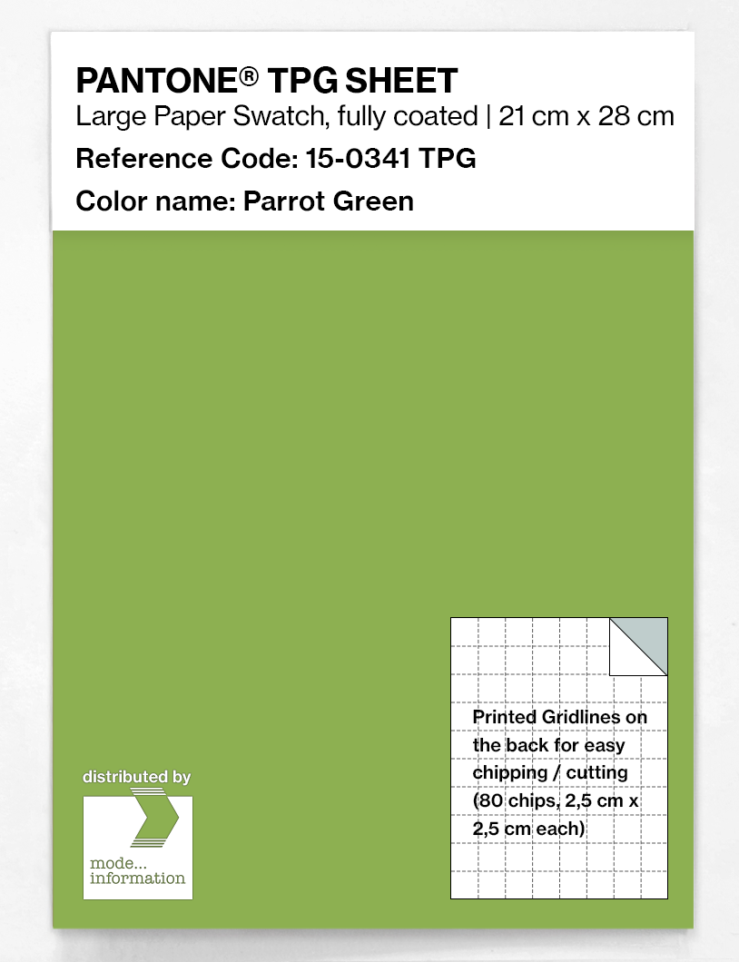 Product image 1 of the product “PANTONE® TPG SHEET 15-0341 TPG Parrot Green ”