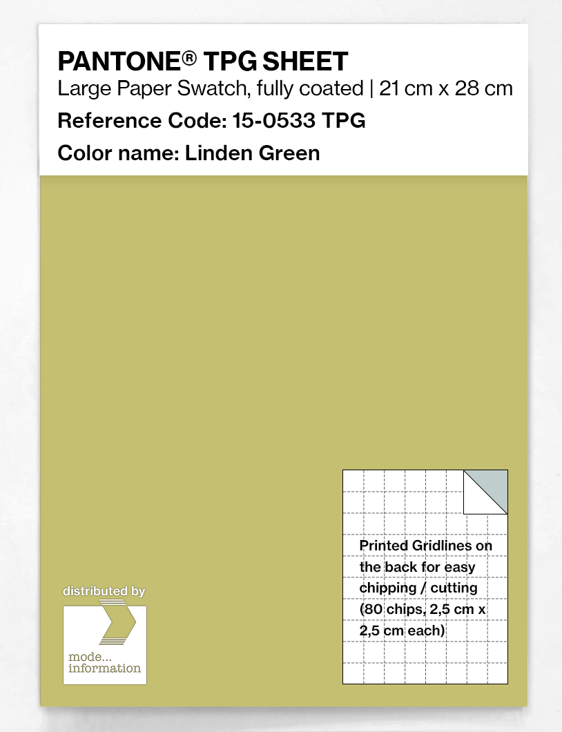 Product image 1 of the product “PANTONE® TPG SHEET 15-0533 TPG Linden Green ”