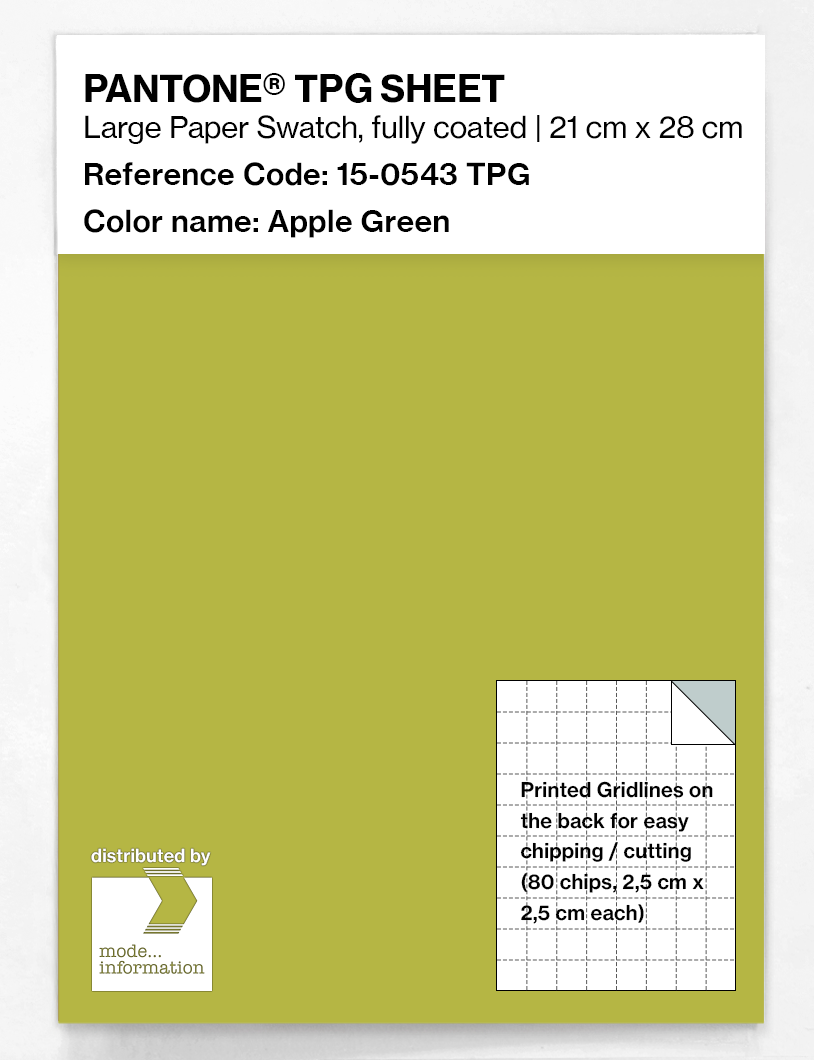 Product image 1 of the product “PANTONE® TPG SHEET 15-0543 TPG Apple Green ”