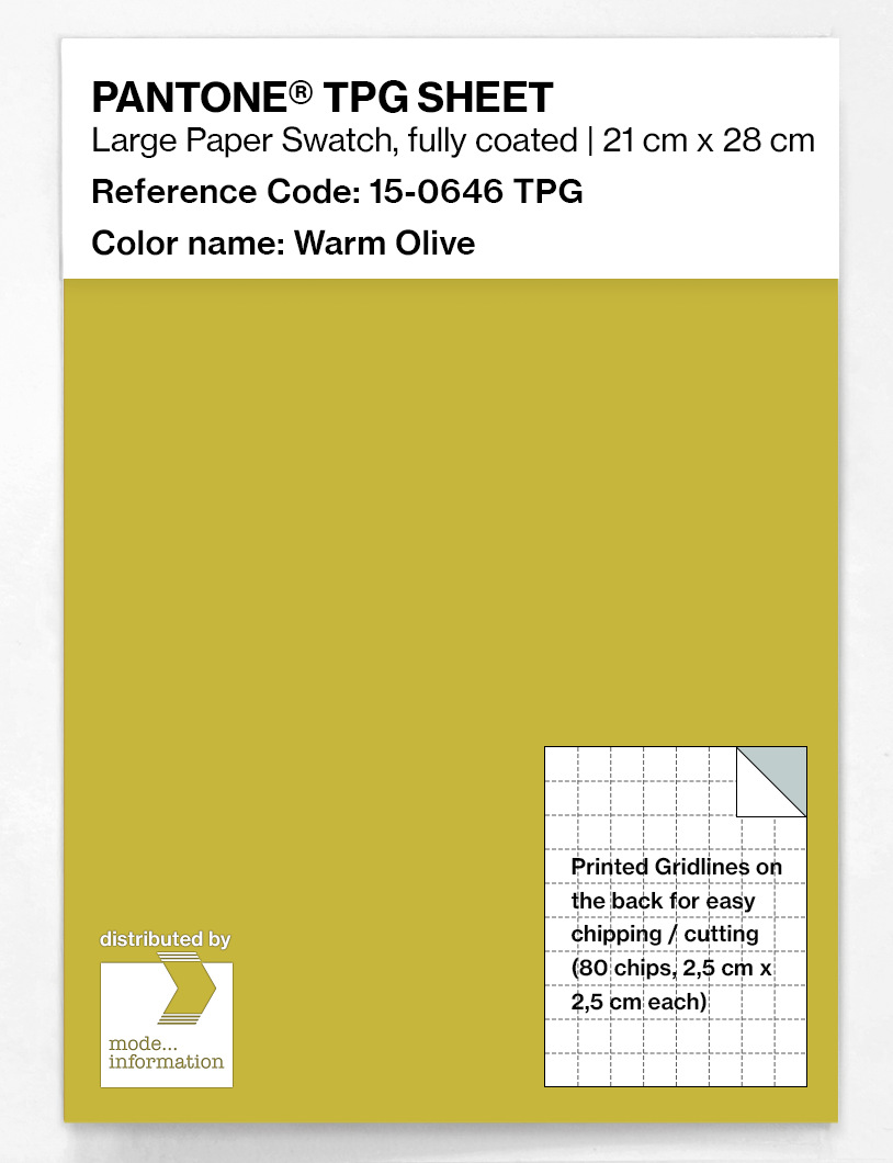 Product image 1 of the product “PANTONE® TPG SHEET 15-0646 TPG Warm Olive ”