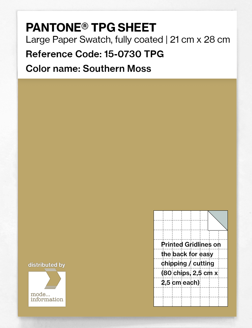 Product image 1 of the product “PANTONE® TPG SHEET 15-0730 TPG Southern Moss ”