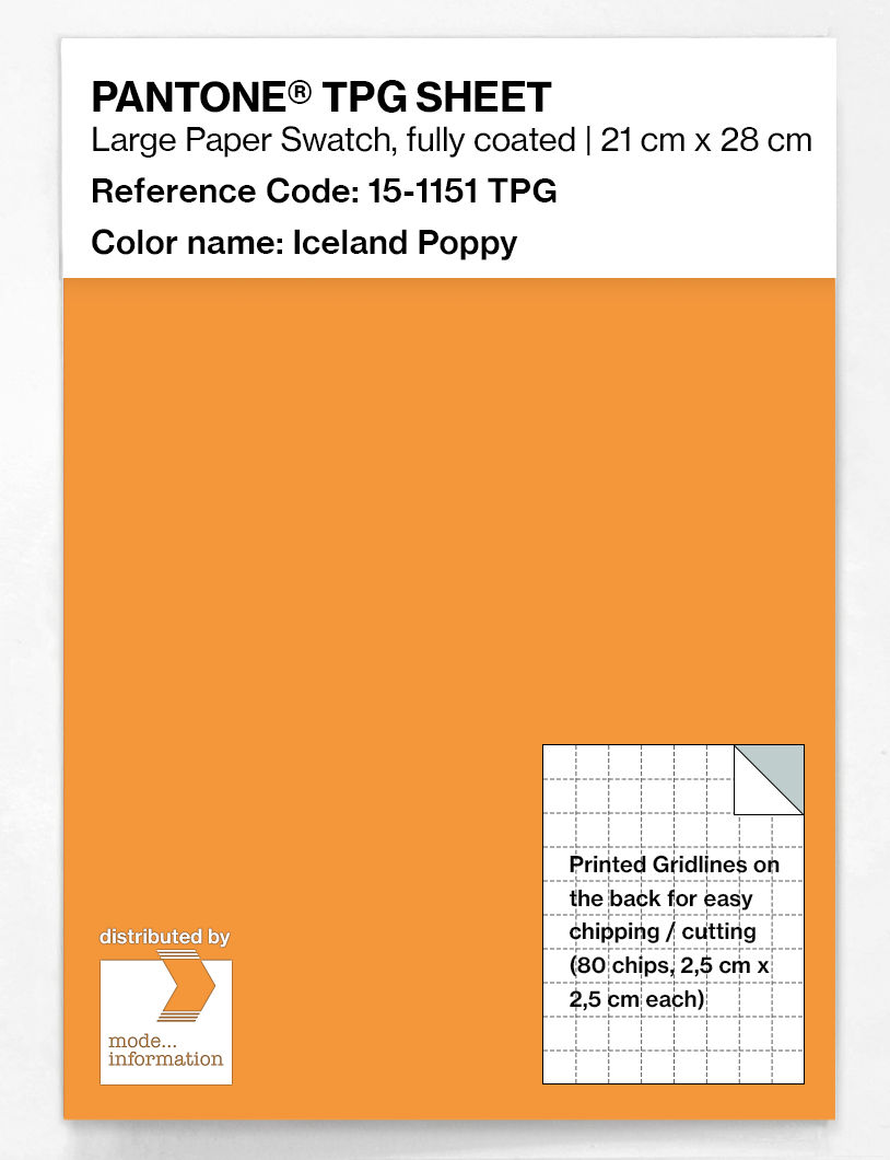 Artikelbild 1 des Artikels “PANTONE® TPG SHEET 15-1151 TPG Iceland Poppy “