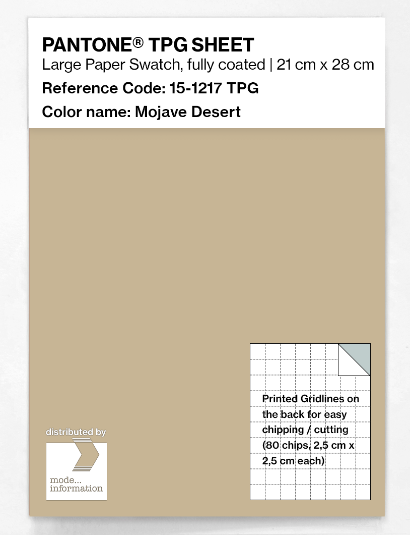 Product image 1 of the product “PANTONE® TPG SHEET 15-1217 TPG Mojave Desert ”