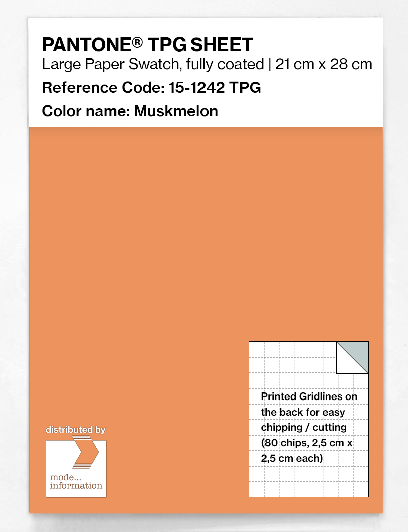 Product image 1 of the product “PANTONE® TPG SHEET 15-1242 TPG Muskmelon ”