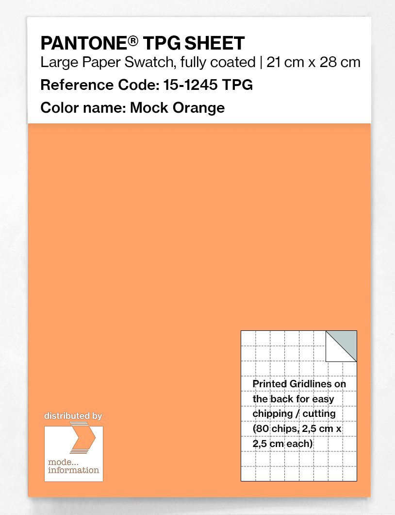 Product image 1 of the product “PANTONE® TPG SHEET 15-1245 TPG Mock Orange ”
