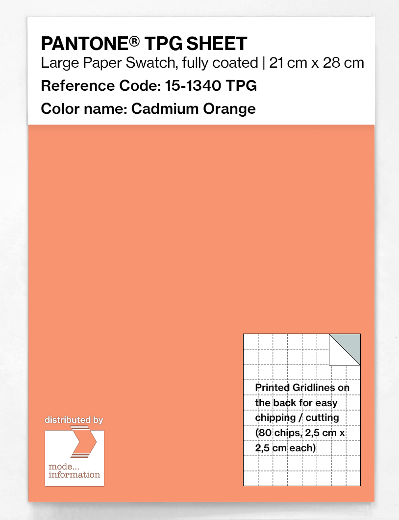 Artikelbild 1 des Artikels “PANTONE® TPG SHEET 15-1340 TPG Cadmium Orange “