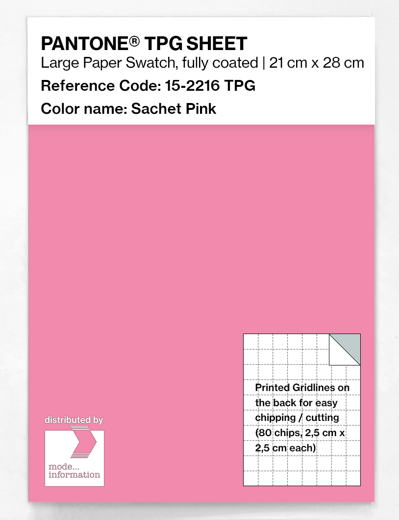 Product image 1 of the product “PANTONE® TPG SHEET 15-2216 TPG Sachet Pink ”