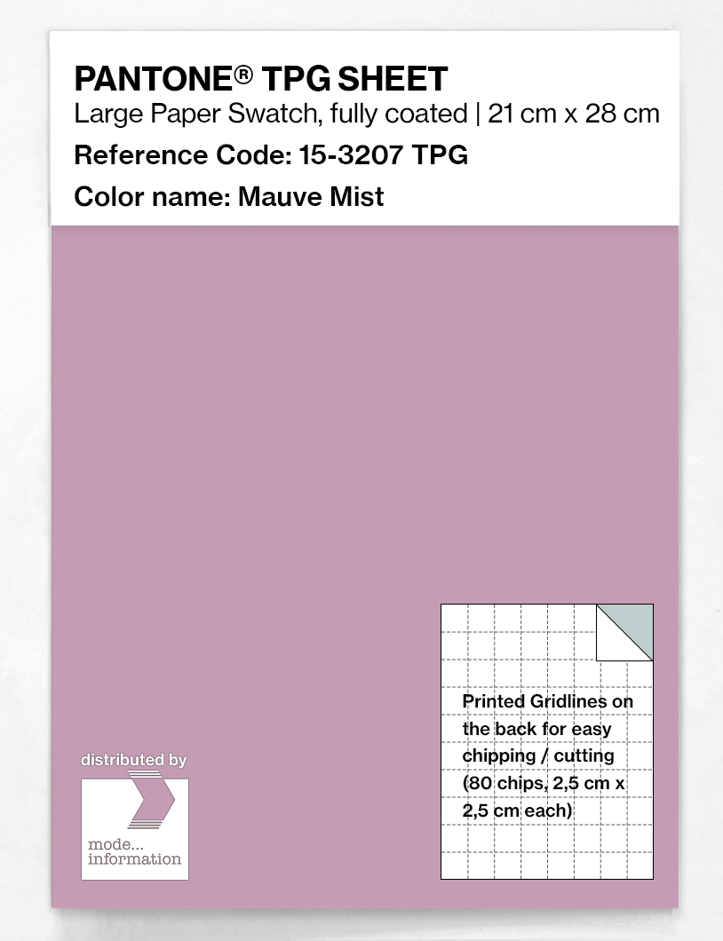 Product image 1 of the product “PANTONE® TPG SHEET 15-3207 TPG Mauve Mist ”