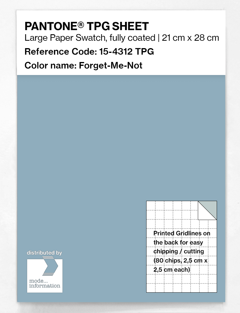 Product image 1 of the product “PANTONE® TPG SHEET 15-4312 TPG Forget-Me-Not ”