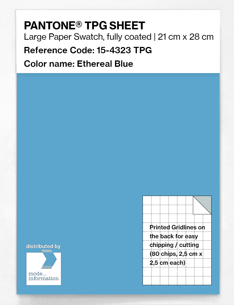 Product image 1 of the product “PANTONE® TPG SHEET 15-4323 TPG Ethereal Blue ”