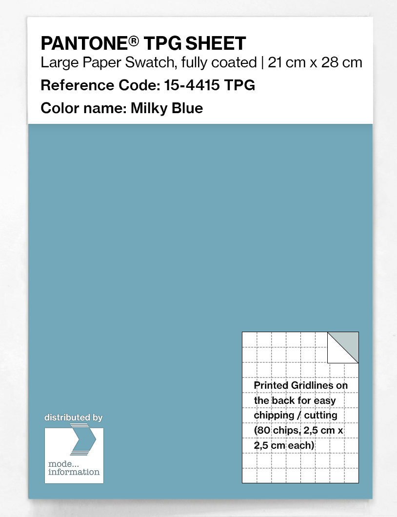 Product image 1 of the product “PANTONE® TPG SHEET 15-4415 TPG Milky Blue ”
